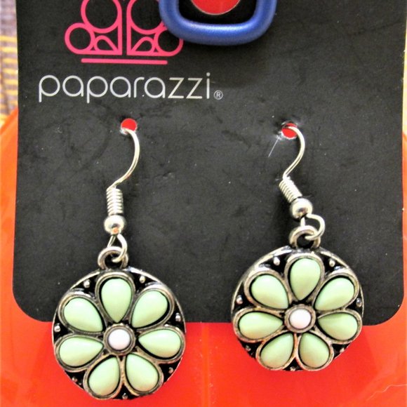 Paparazzi Turquoise Earrings - Picture 1 of 3